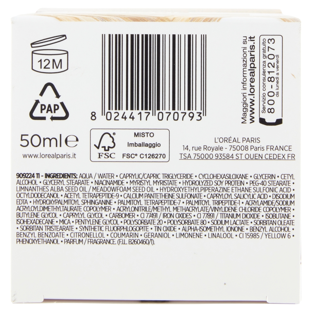 L'Oréal Paris Age Perfect, Crema Viso Re-idratante per Pelli Mature, 50 ml